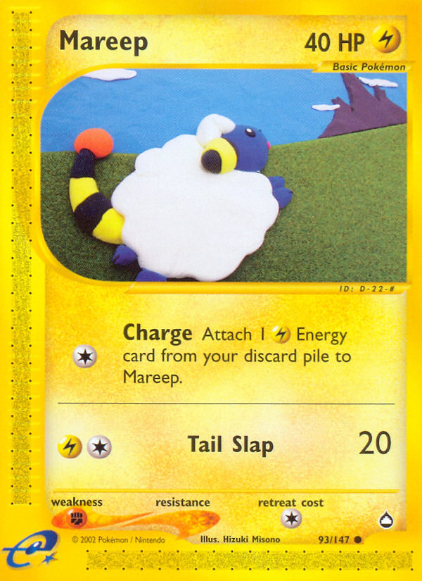 Mareep 93/147 - Aquapolis - e-Card - Pokemon Trading Card Game ...