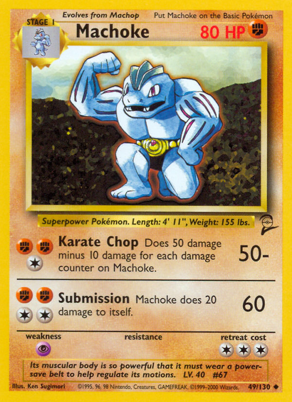 Machoke 49 130 Base Set 2 Base Set Pokemon Trading Card Game