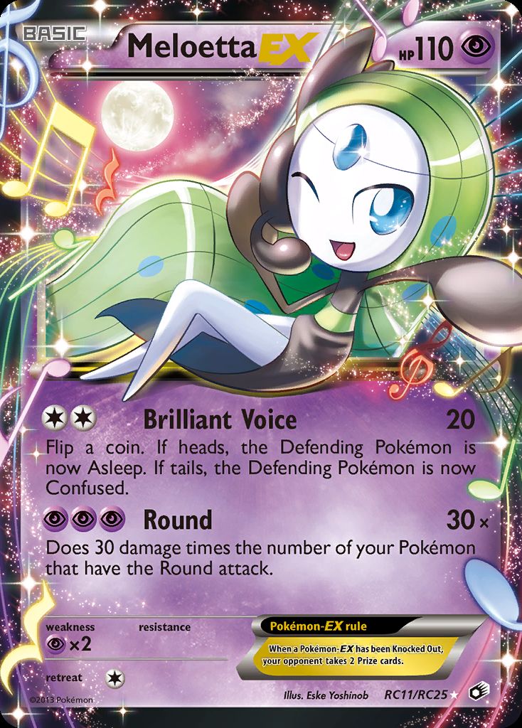 Meloetta-EX RC11 - Legendary Treasures - Black & White - Pokemon