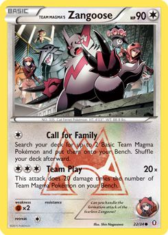 Team Magma's Zangoose