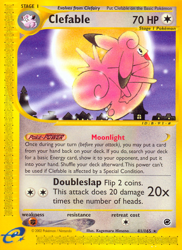 Clefable 41/165 - Expedition Base Set - e-Card - Pokemon ...