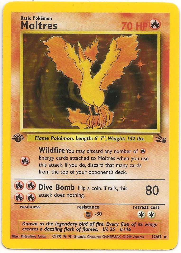 Moltres 12/62 - Fossil - Base Set - Pokemon Trading Card Game - PokeMasters