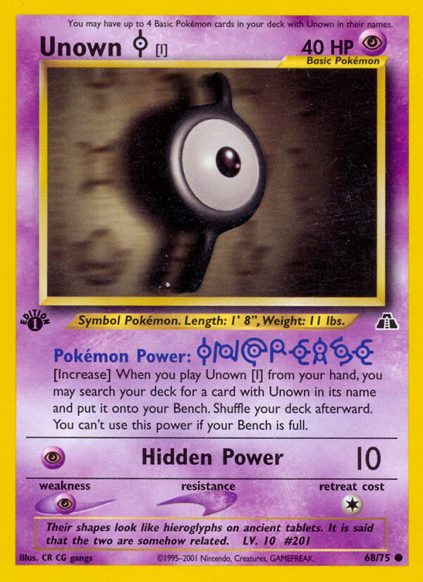 Unown [O] (69/75) [Neo Discovery 1st Edition]