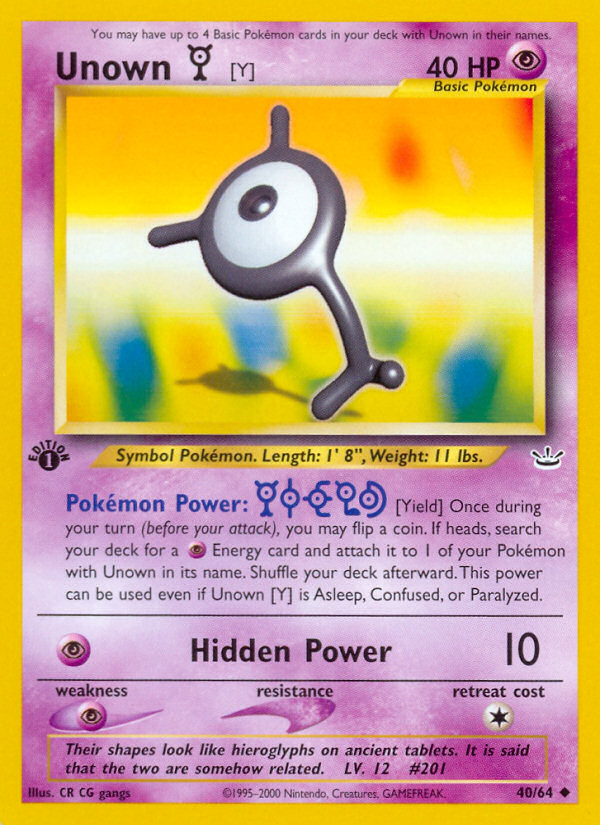 Unown Y