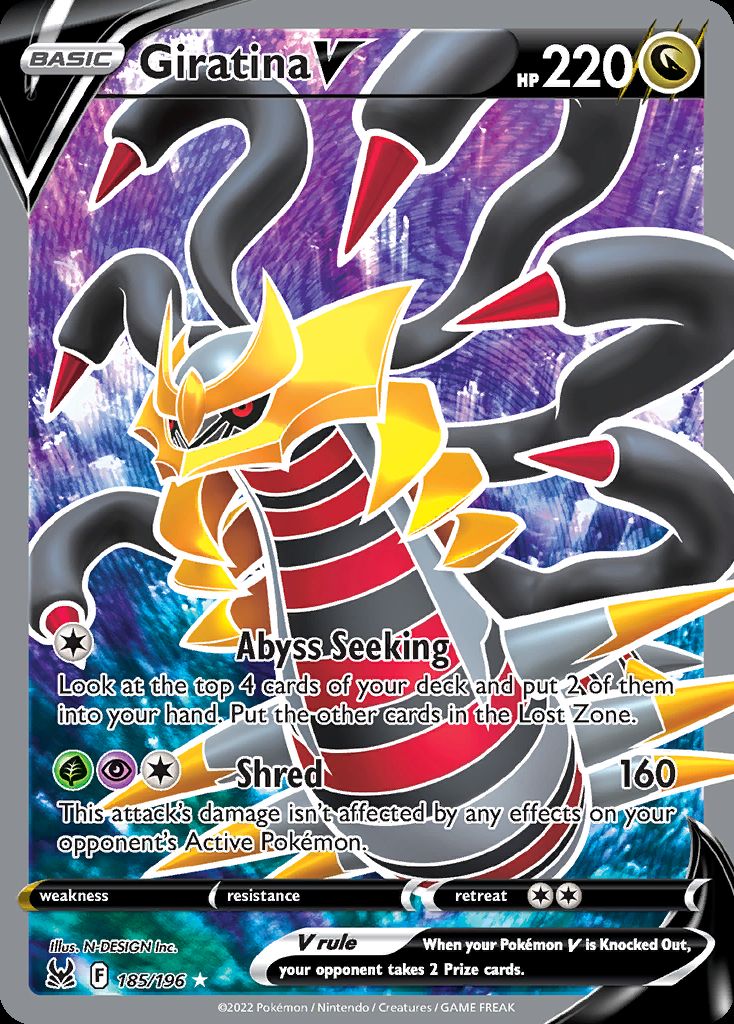 Giratina-V 185/196 - Lost Origin - Sword & Shield - Pokemon Trading Card  Game - PokeMasters