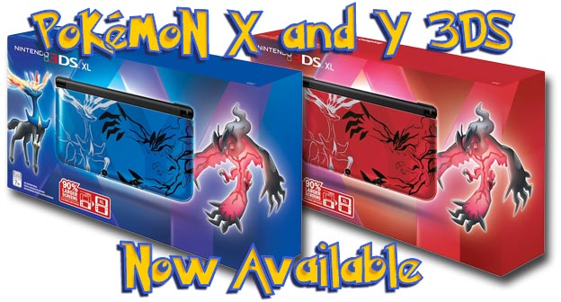 Pokemon X/Y 3DS XL Now Available